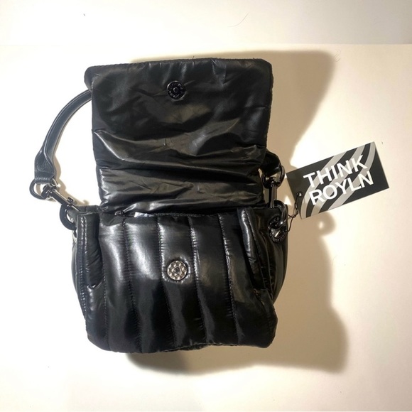 COPY - 2 piece NWT THINK ROYLN puffy quilted shiny bag has 3 straps. Also ROYLN… - Picture 3 of 5
